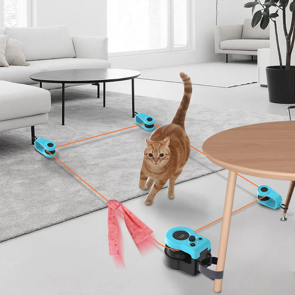Cat Treadmill Kit DIY Mouse-Chasing Exercise Toy for Indoor Cats