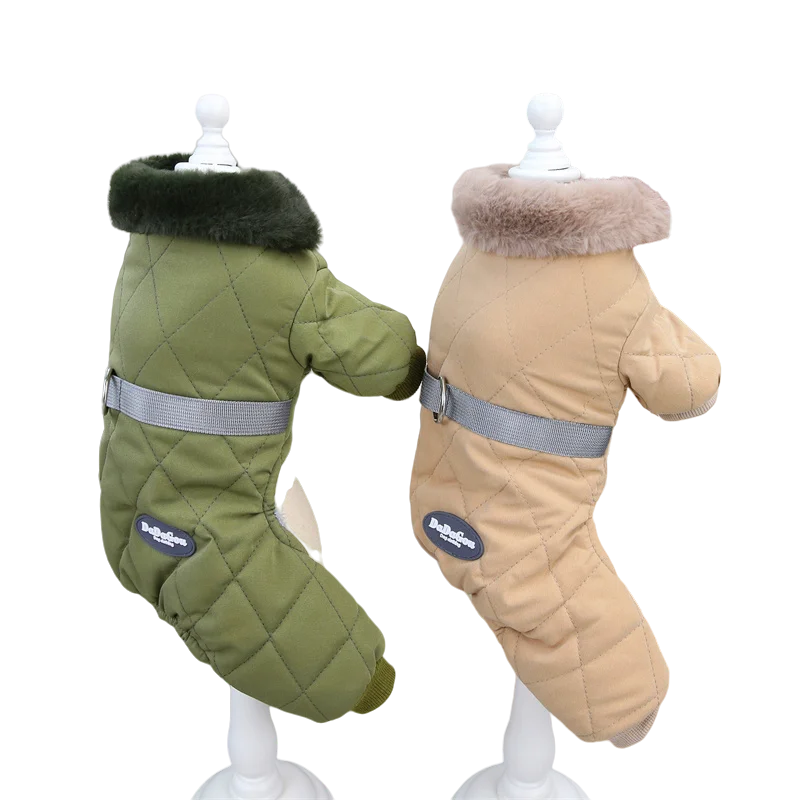 Dog Jumpsuit Warm Winter Waterproof Cotton Hoodie