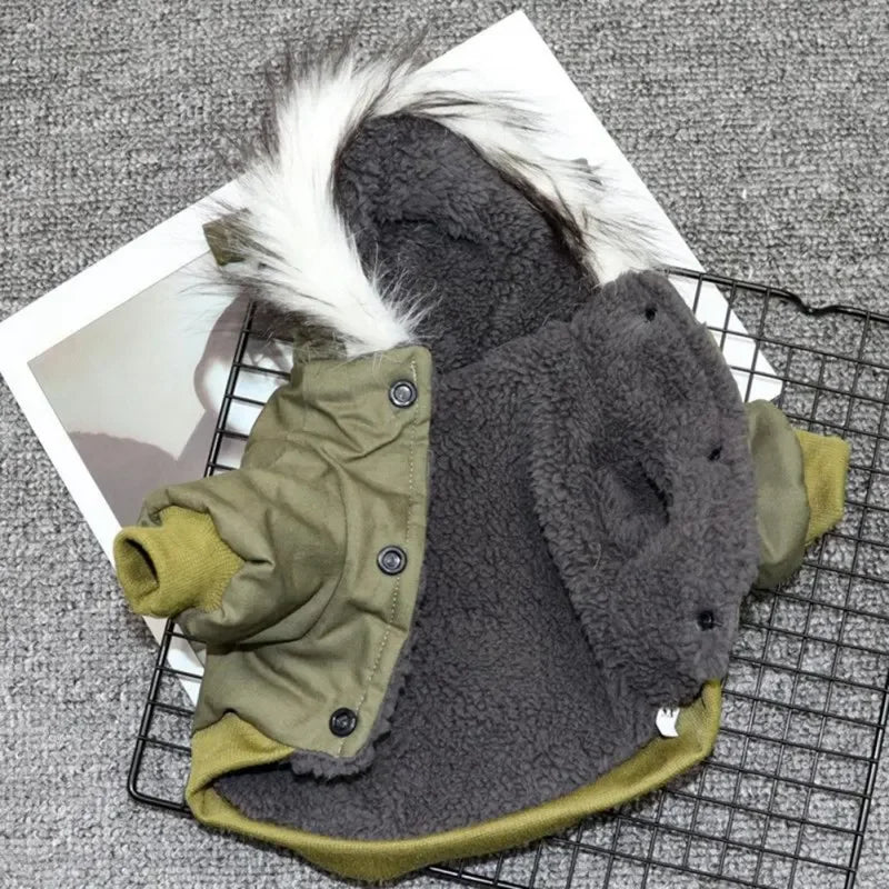 Dog Coat Polyester Cotton Warm Winter Hoodie For Dogs