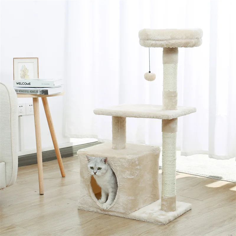 PAWZ Road Cat Tree With Sisal Scratching Post Indoor Cats