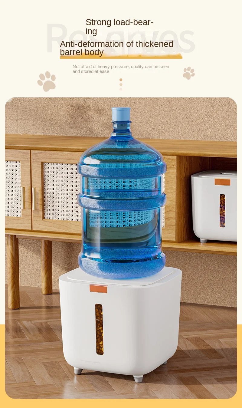 Pet Food Storage Barrel Copper Sealed Moisture Proof