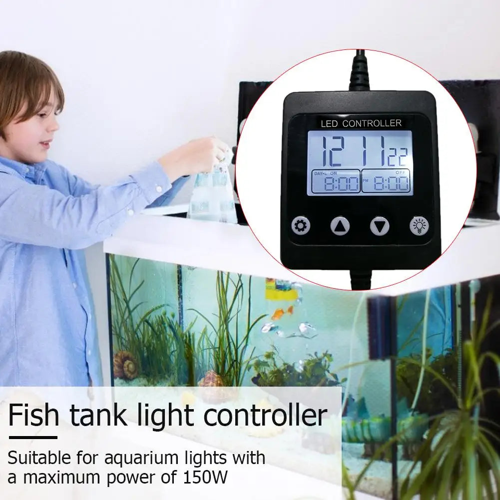 Sunset Modulator Fish Tank Intelligent Light Intelligent Fish Tank Lamp LCD Display Controller Modulator for Aquarium