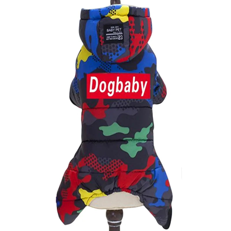 Dog Jumpsuit Warm Winter Waterproof Cotton Hoodie