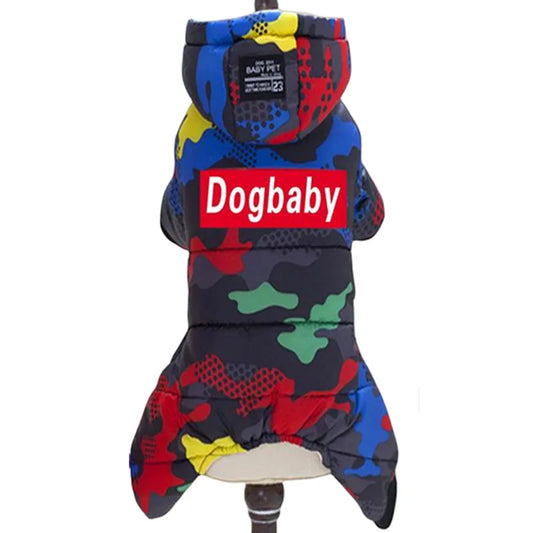 Dog Jumpsuit Warm Winter Waterproof Cotton Hoodie