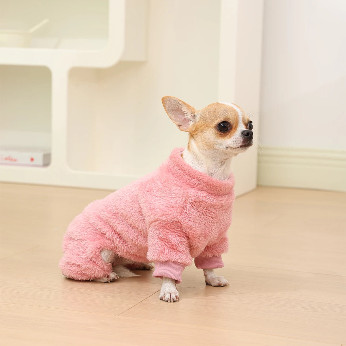 Dog Jumpsuit Soft Flannel Coat For Small Medium Dogs