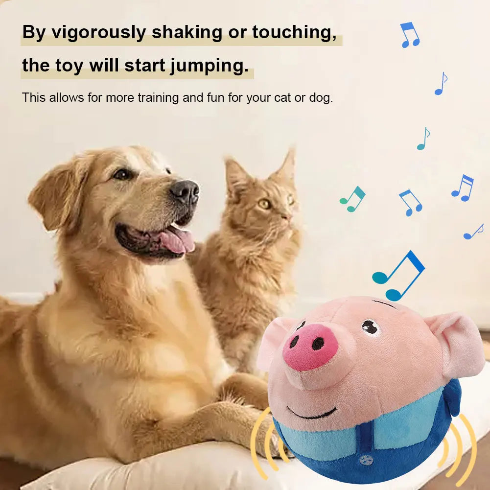 Shunmaii Cartoon Pig Moving Pet Plush Toy USB Rechargeable