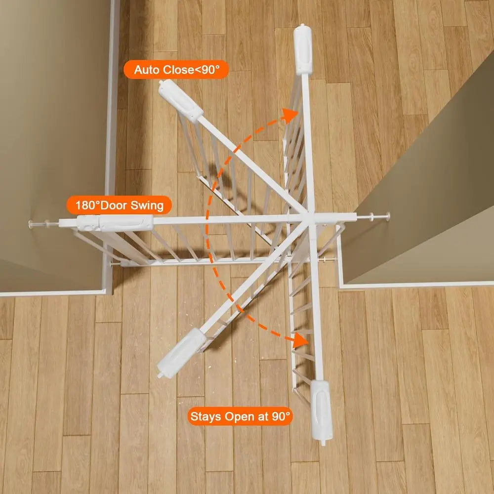 Baby Gate Extra Wide Adjustable Plastic Indoor Use