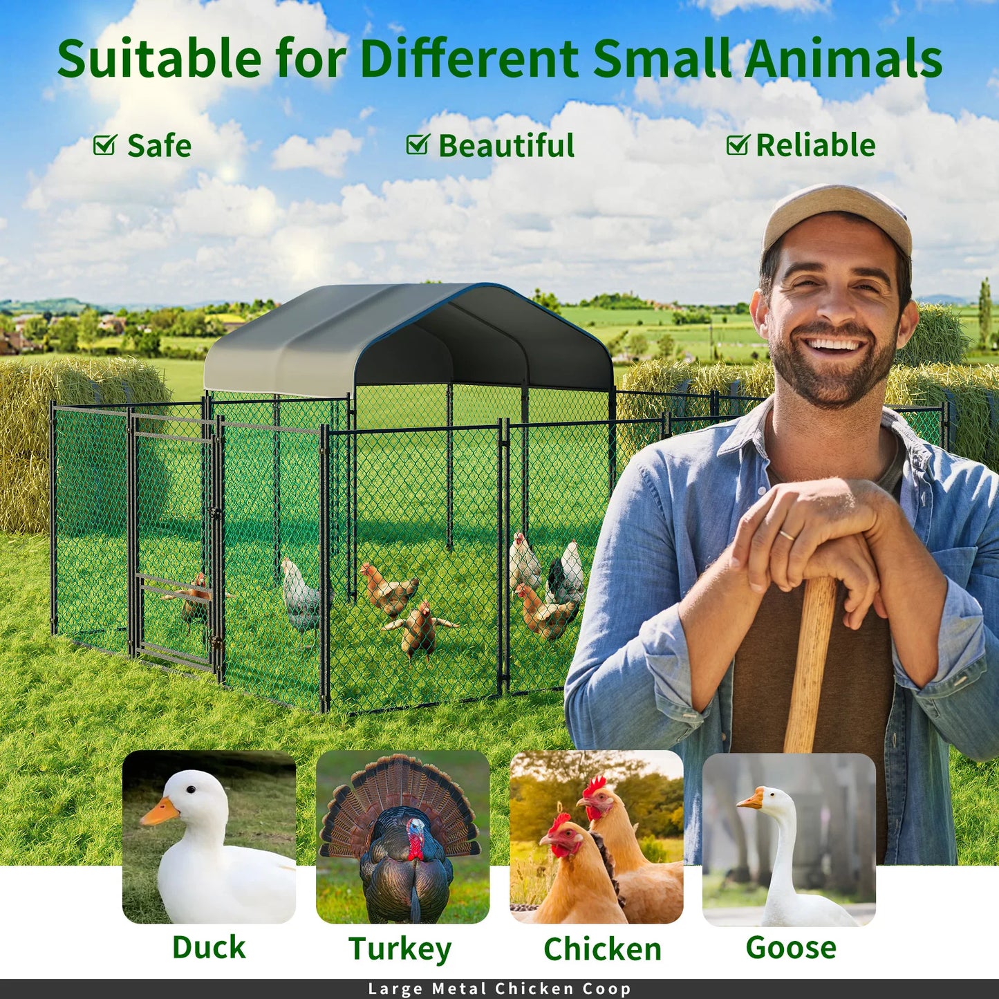 BORWART Walk-In Chicken Coop With Gate And Lock
