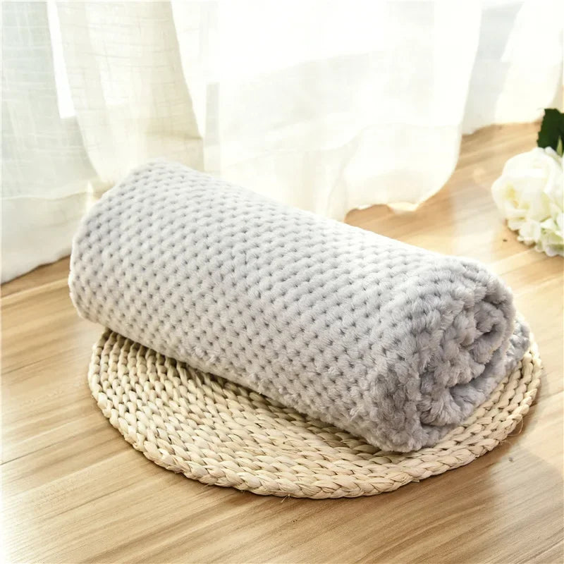 Blanket Fleece For Pets Warm Dog Cat Bedding Throw