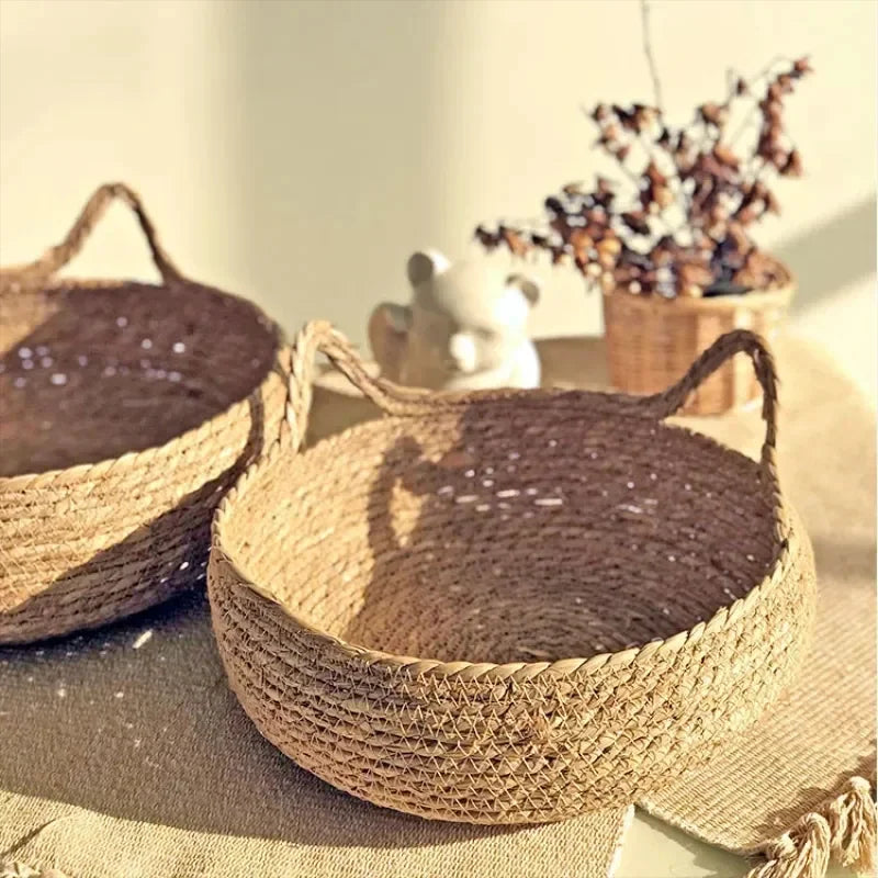 LEWENCN Cat Nest Handwoven Cotton Four Seasons Warm Pad Washable