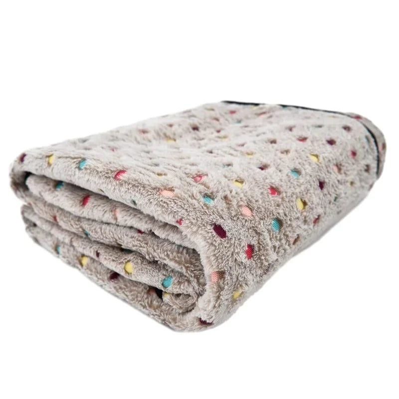 Pet Blanket Soft Coral Fleece Dot Pattern for Cats Dogs