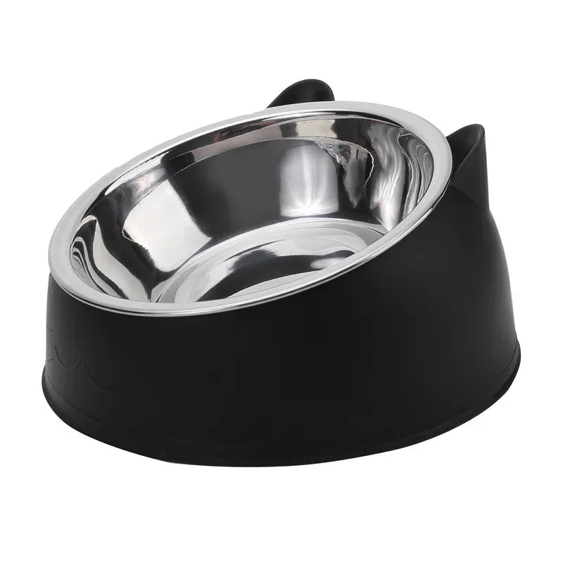 Portable Raised Wooden Non-Slip Pet Bowl For Cats And Dogs