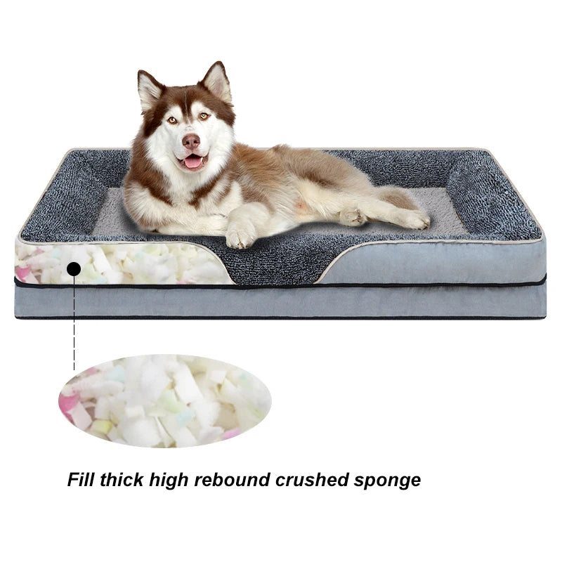 Dog Bed Removable Washable Coral Fleece for All Seasons