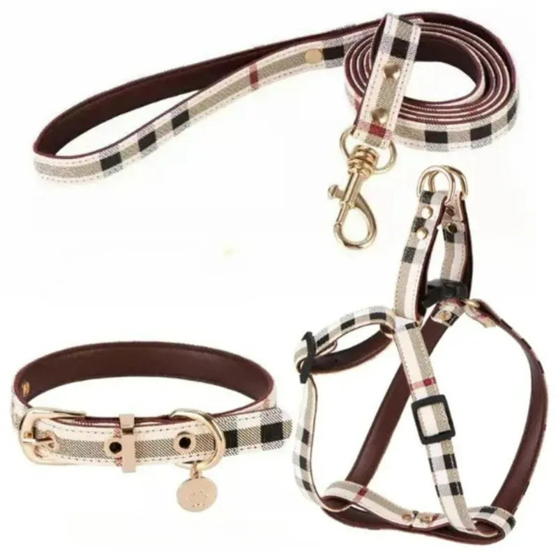 Dog Harness Lightweight Three-Piece Set With Leash Collar