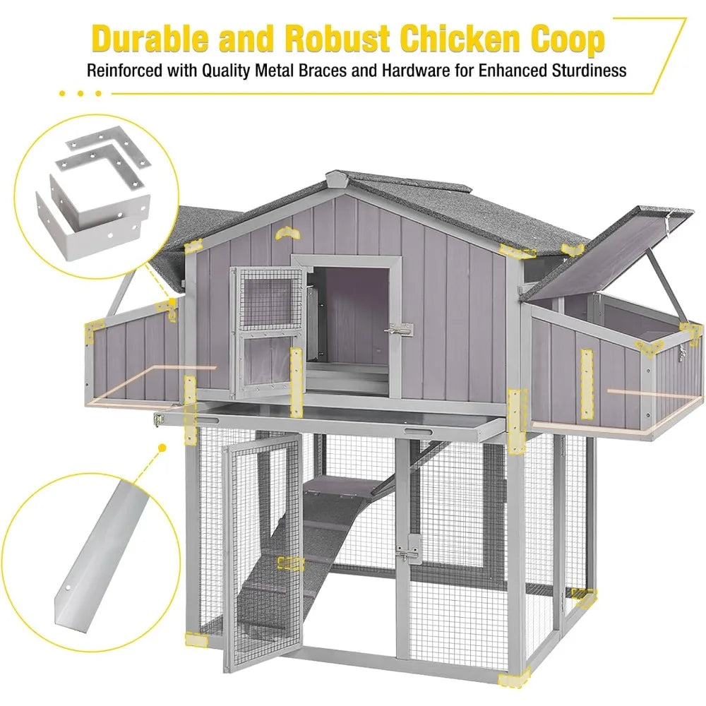 Chicken Coop Foldable Fir Wood Outdoor Nesting Box