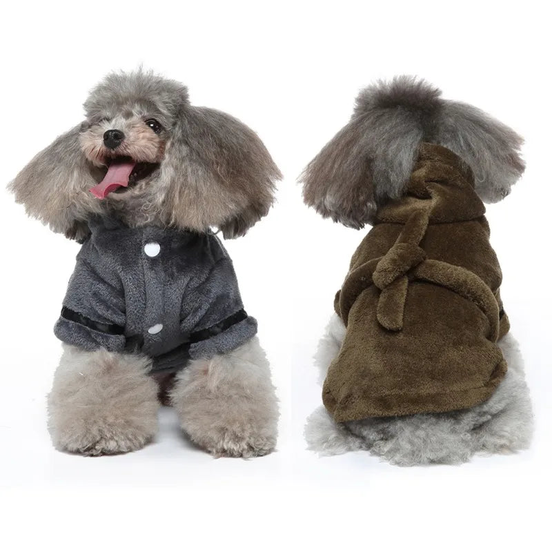 Dog Bathrobe Hooded Polyester Pajama Style For Dogs