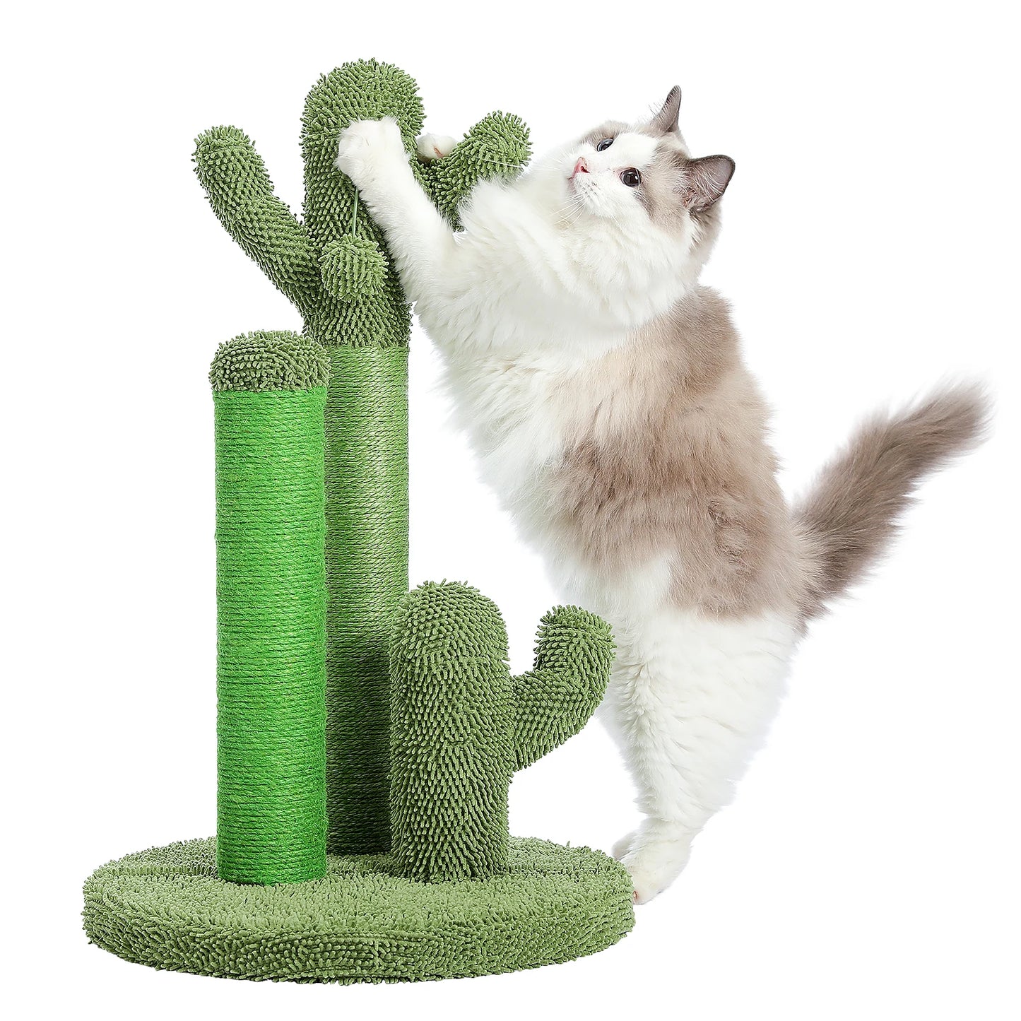 PAWZ Road Cactus Cat Scratcher 3-Pole with Interactive Dangling Ball