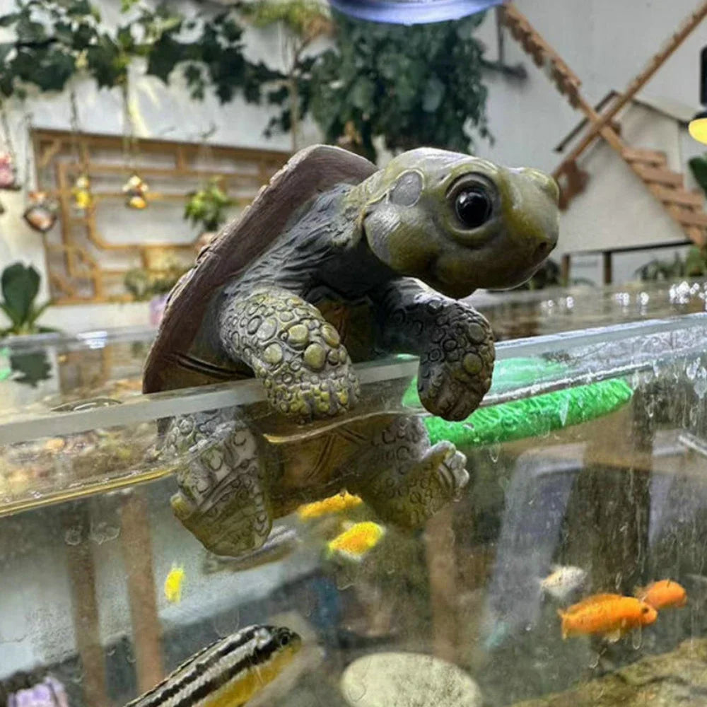 Fish Tank Hanging Turtle Ornaments Resin For Aquariums