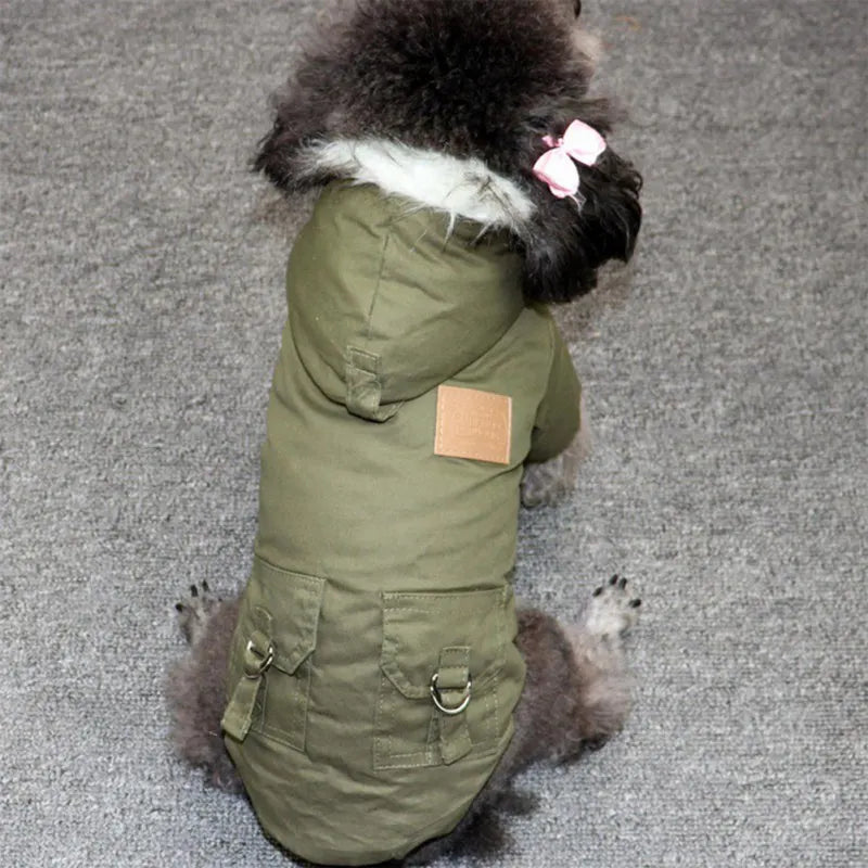 Dog Coat Polyester Cotton Warm Winter Hoodie For Dogs