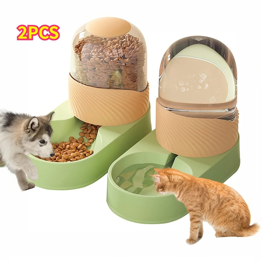 Cat Feeder 2-In-1 Water Dispenser, Anti-Slip Bowl Pro