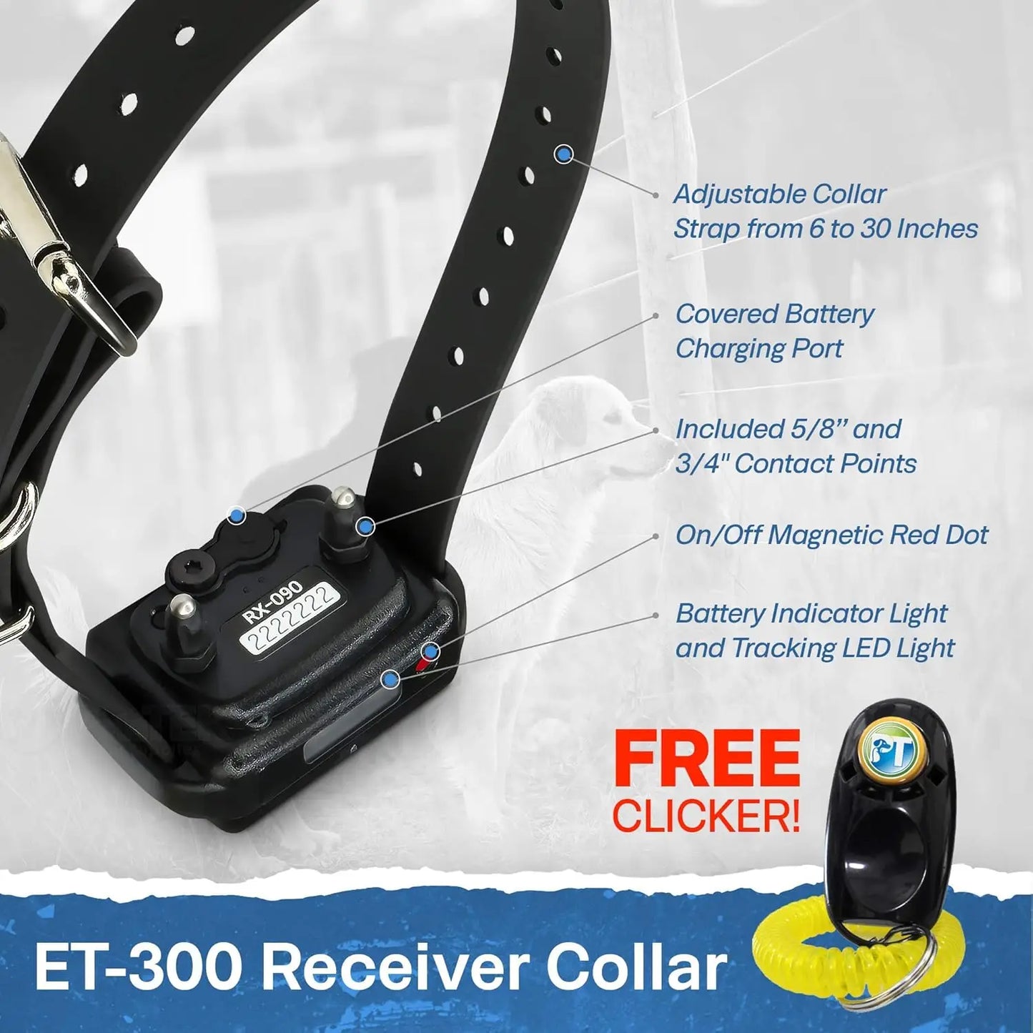 Remote Dog Training Collar Waterproof With 1/2 Mile Range