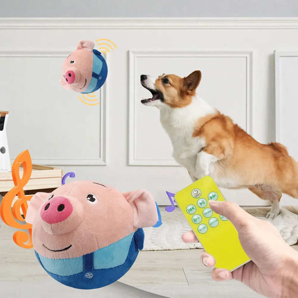 Shunmaii Cartoon Pig Moving Pet Plush Toy USB Rechargeable