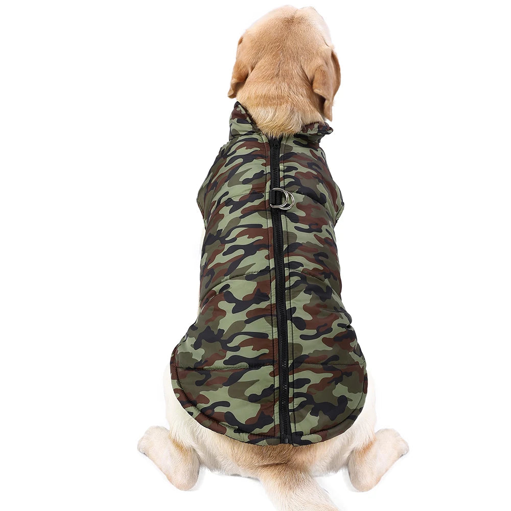 Dog Coat Winter Waterproof Camouflage Print For Dogs And Cats