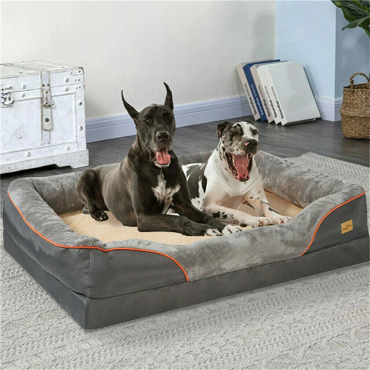 BORWARTCN Dog Bed Orthopedic Memory Foam For Pets Indoors