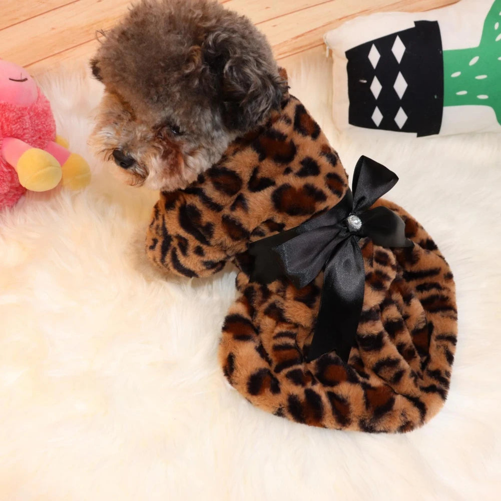 Dog Coat Leopard Print Jacket For Pets Outfit Collection