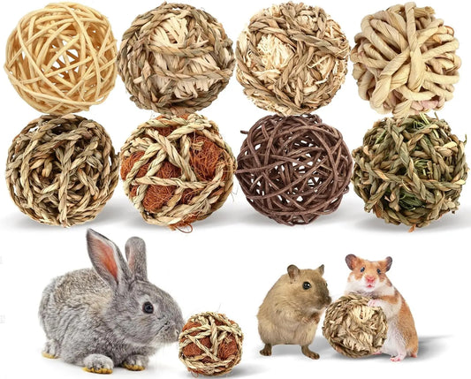 Bunny Chew Grass Balls Hand-Woven Toy For Small Animals
