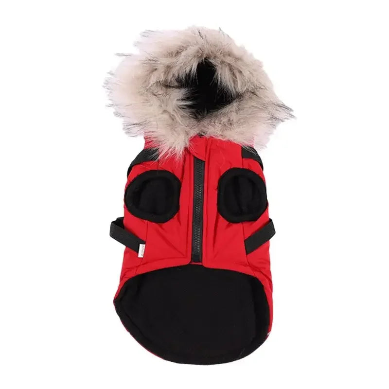 Dog Jacket Harness Winter Coat For Pets Cozy Warm Cotton