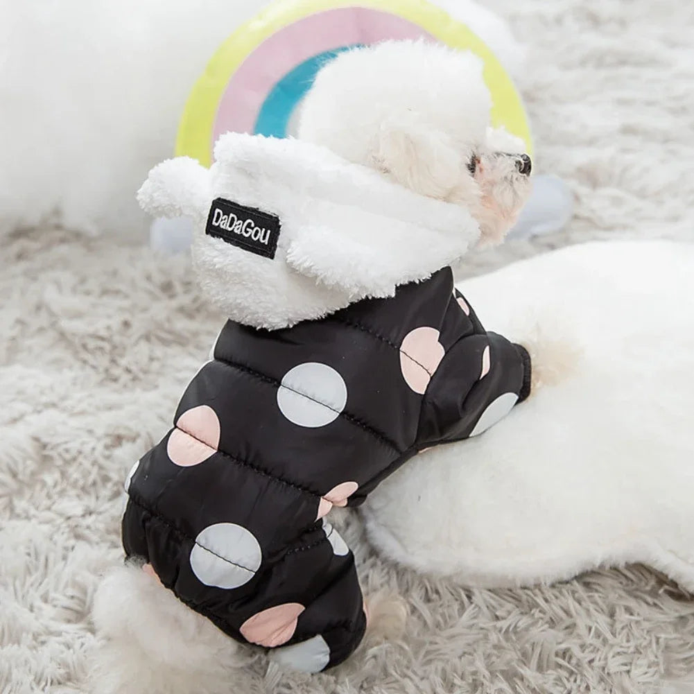 Dog Hoodie Fleece Coat Warm Winter Puppy Sweater Jacket