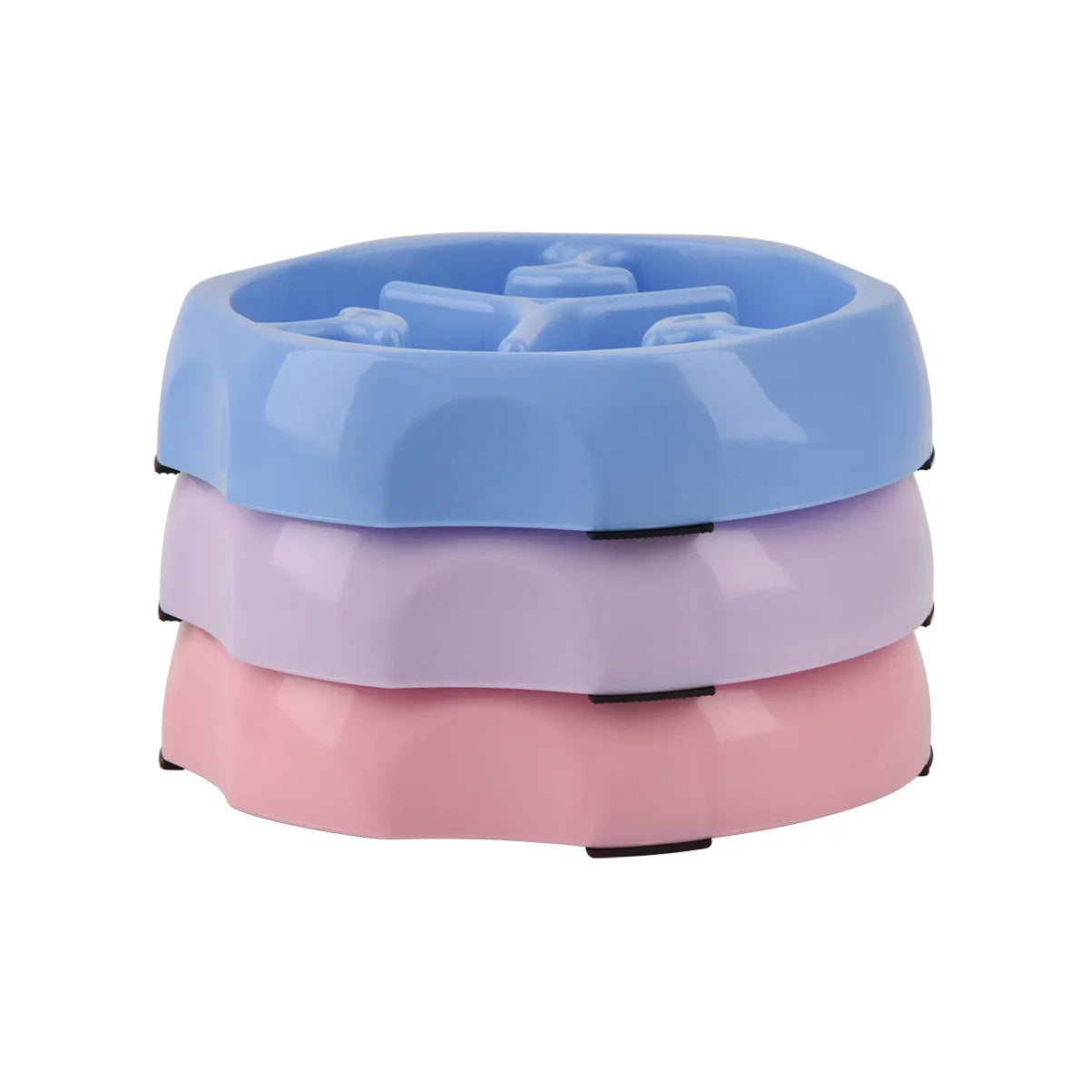 Dog Slow Feeder Bowl Anti Spill Anti Slip Plastic Dish