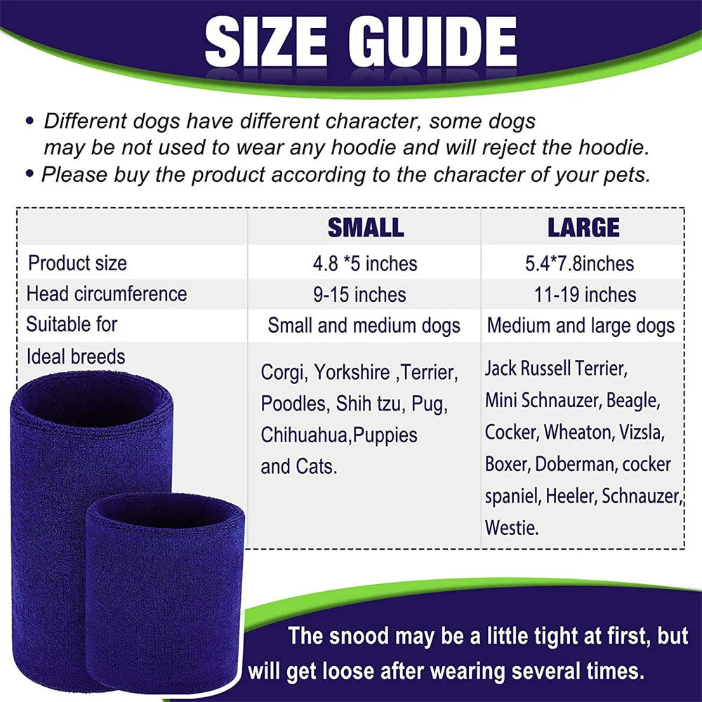Dog Earmuffs Noise Proof Soft Polyester For Grooming