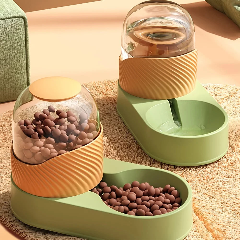 Cat Feeder 2-In-1 Water Dispenser, Anti-Slip Bowl Pro