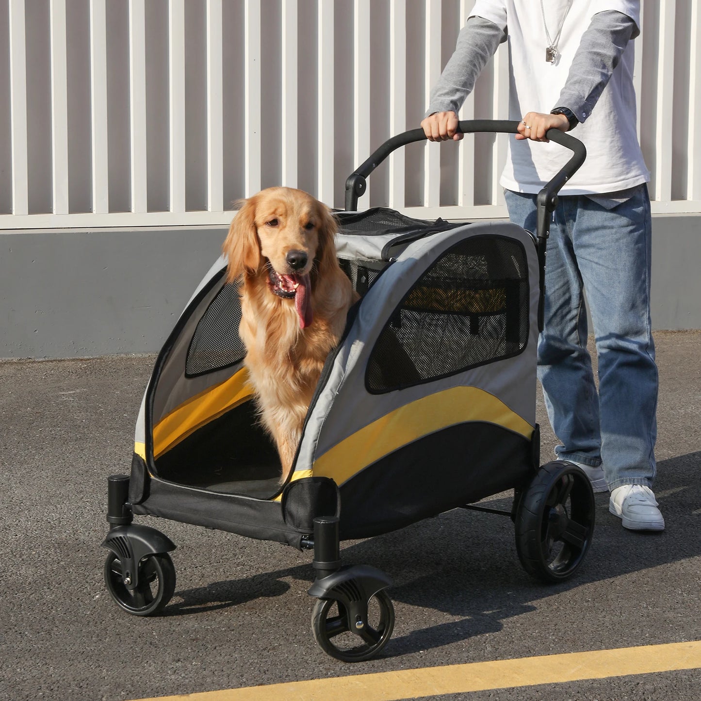 Portable Dog Stroller Foldable Travel Carrier For Pets