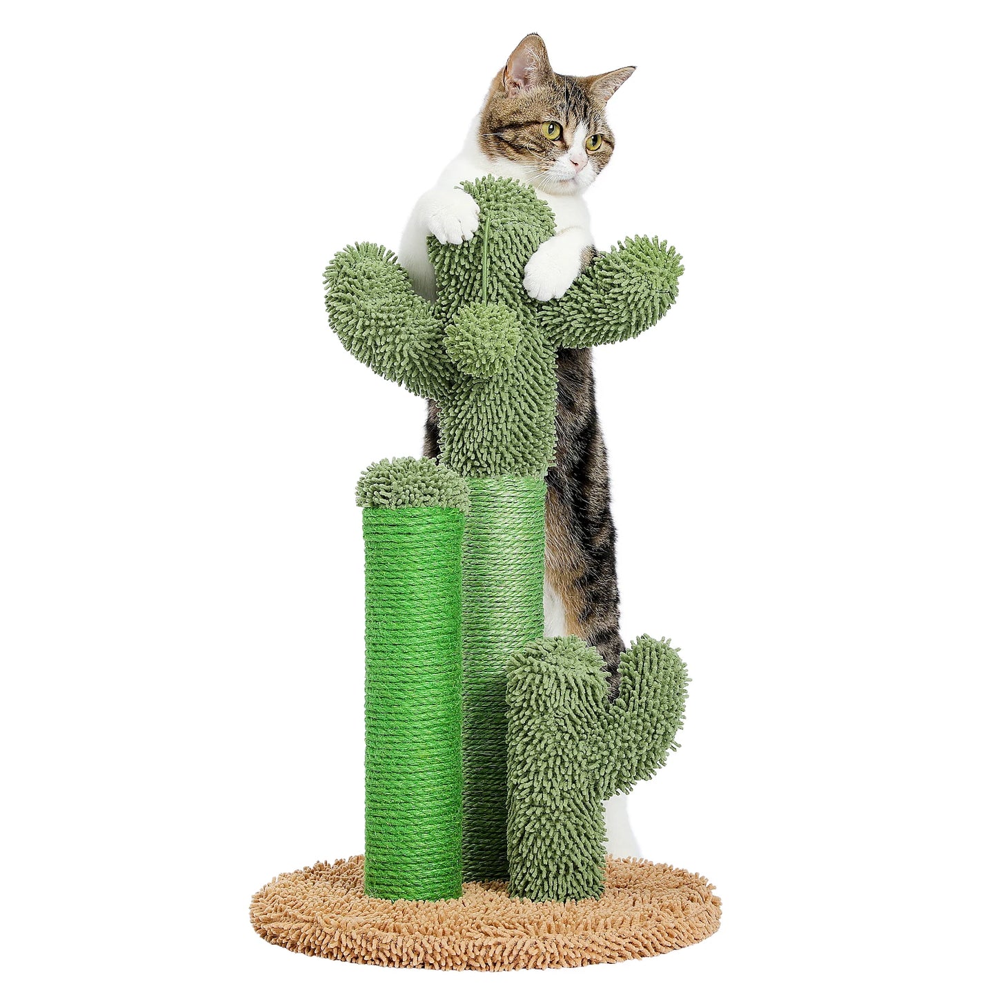 PAWZ Road Cactus Cat Scratcher 3-Pole with Interactive Dangling Ball