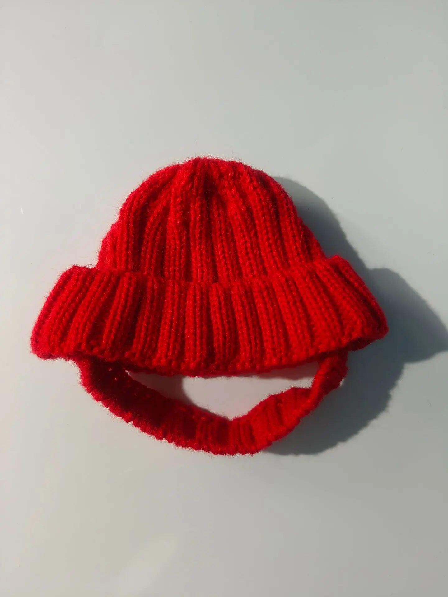 Dog Beanie Festive Knit Hat With Ear Holes For Winter