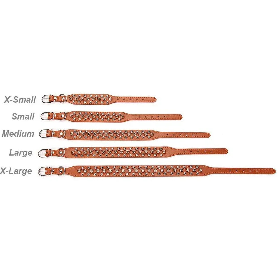 Dog Collar PU Leather Spiked Design For Everyday Use