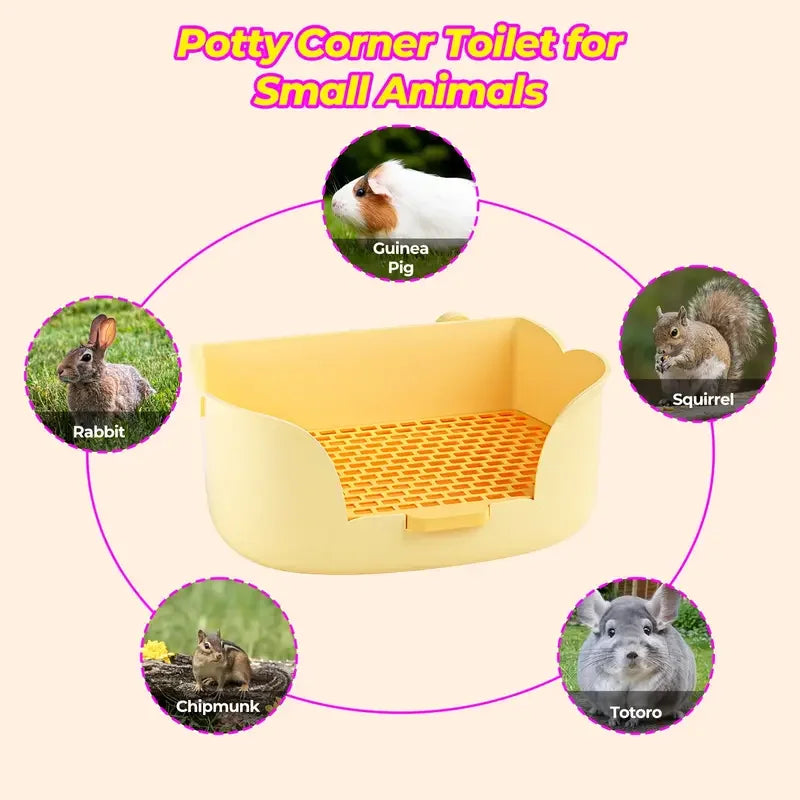 Rabbit Litter Box Corner Toilet Trainer For Small Animals