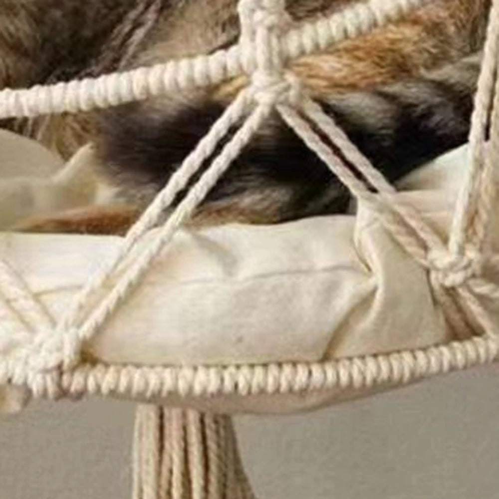 Cat Hammock Hand-Woven Cotton Bohemian Style Hanging Bed
