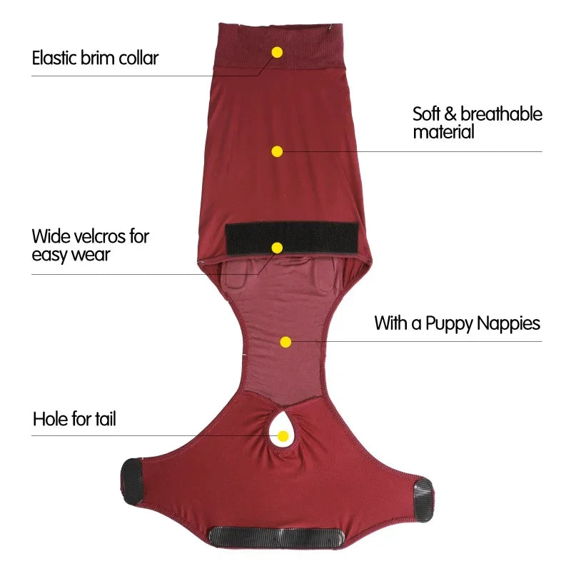 Pet Recovery Suit Nappy Pad Design