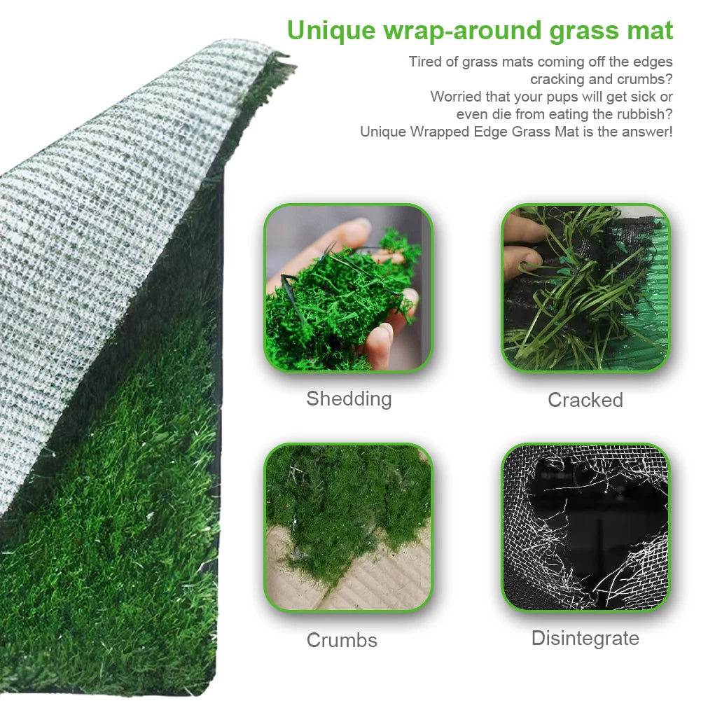 Dog Grass Pad With Large Tray Indoor And Outdoor Use