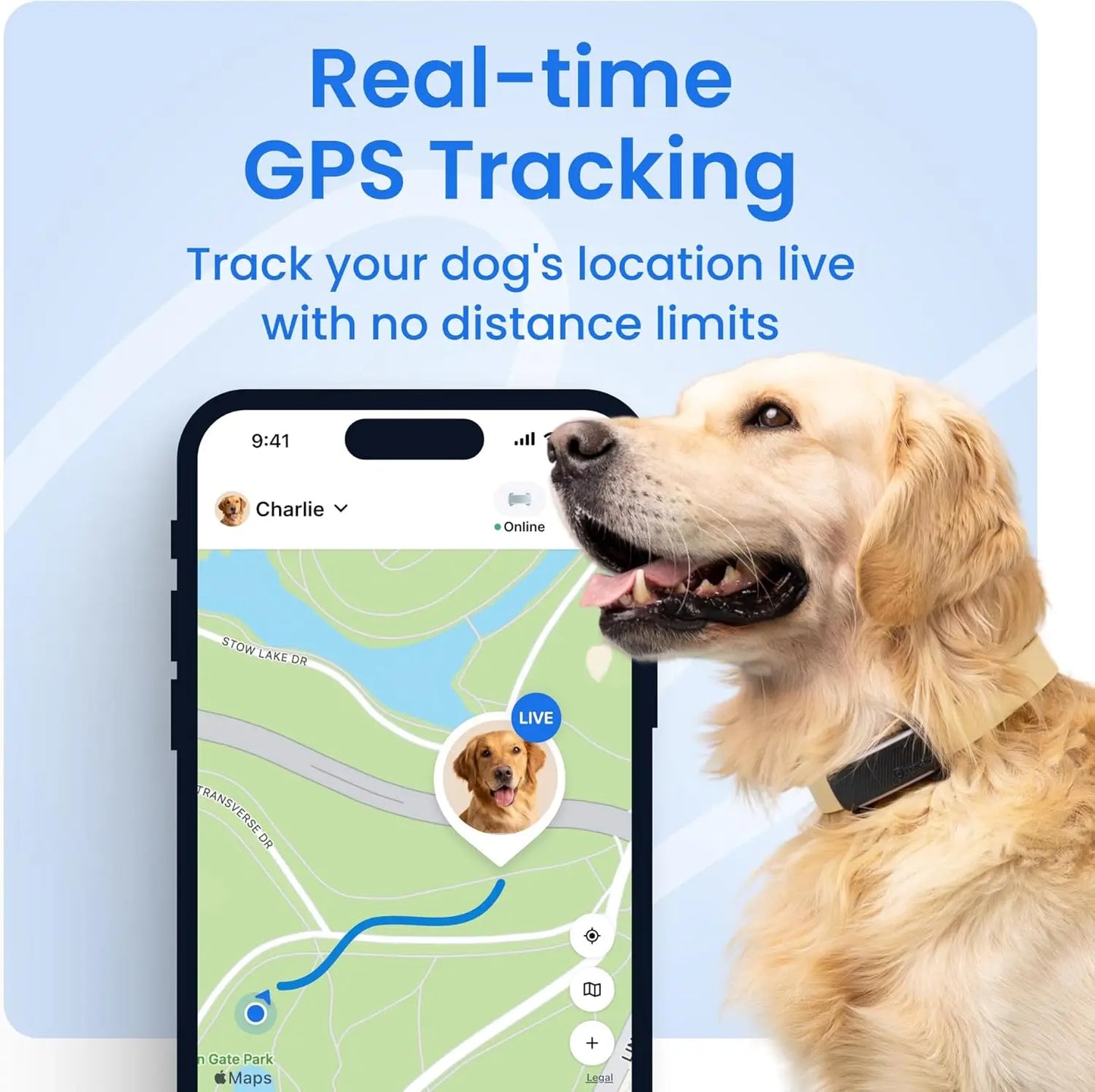 GPS Dog Tracker With Health Monitoring For Pets Safety