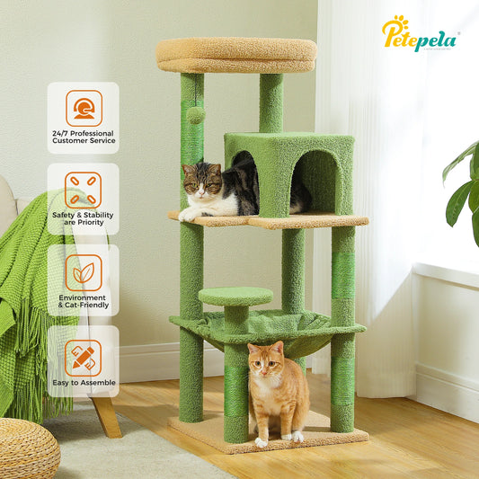 PETEPELACN Cat Tree 5-Level Tower for Indoor Cats Premium