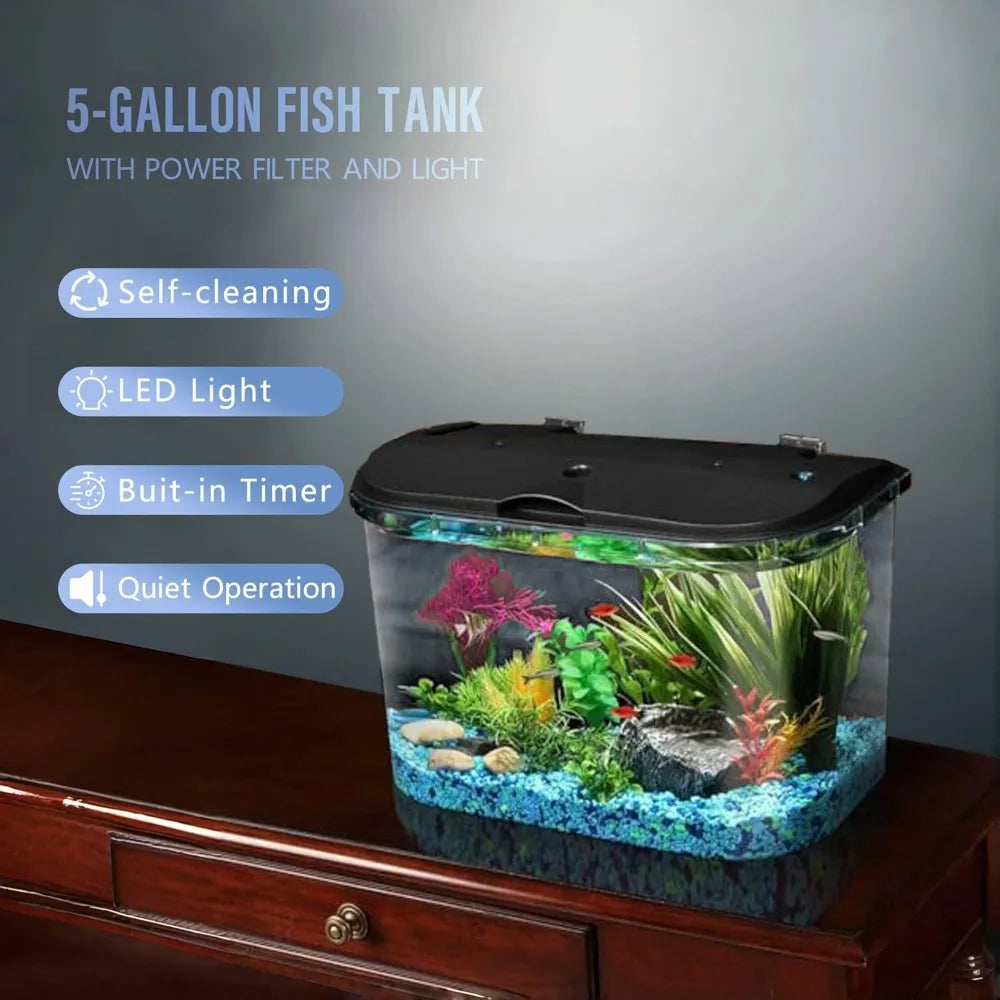 XMSJ Aquarium Kit With Led Lighting For Variety Of Fish