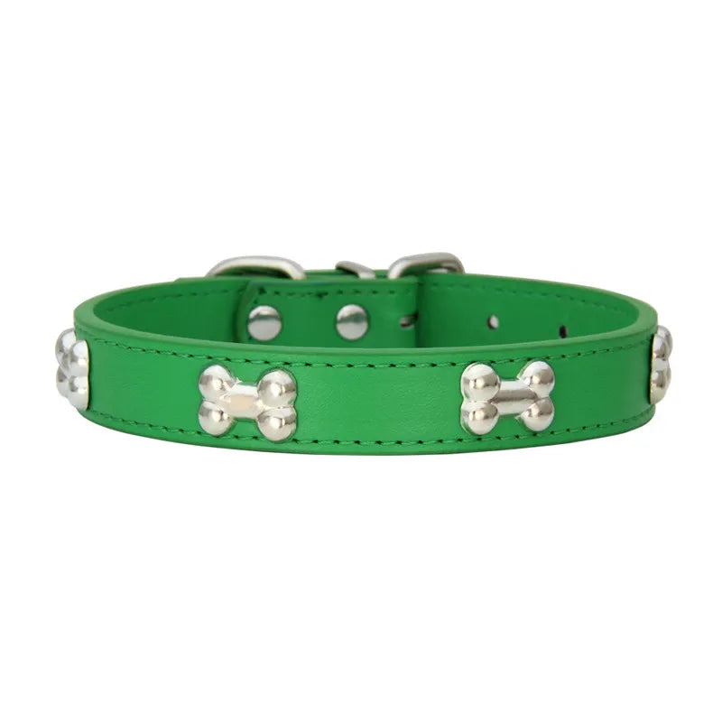 Leather Dog Collar Breakaway Durable Accessory For Pets