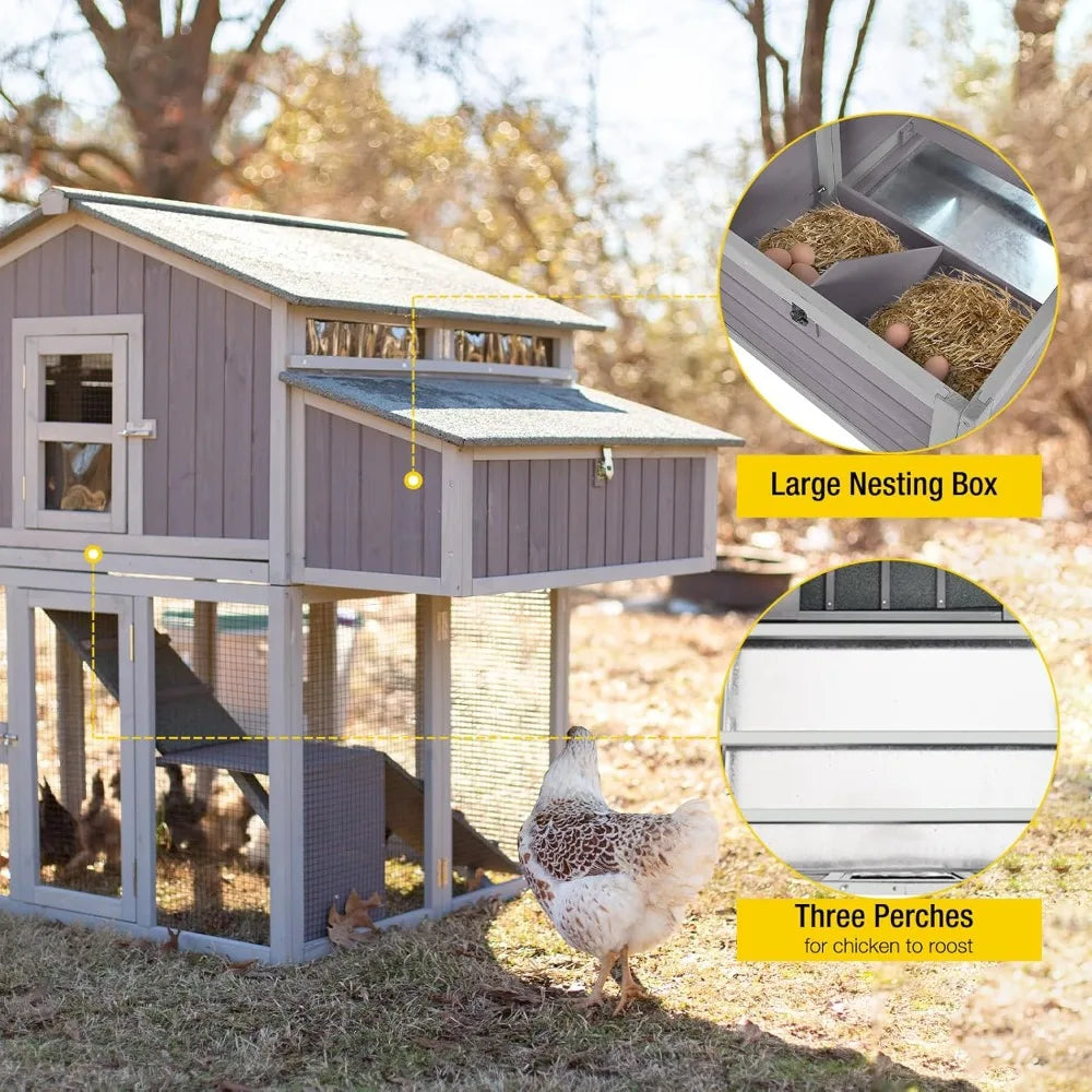 Chicken Coop Foldable Fir Wood Outdoor Nesting Box