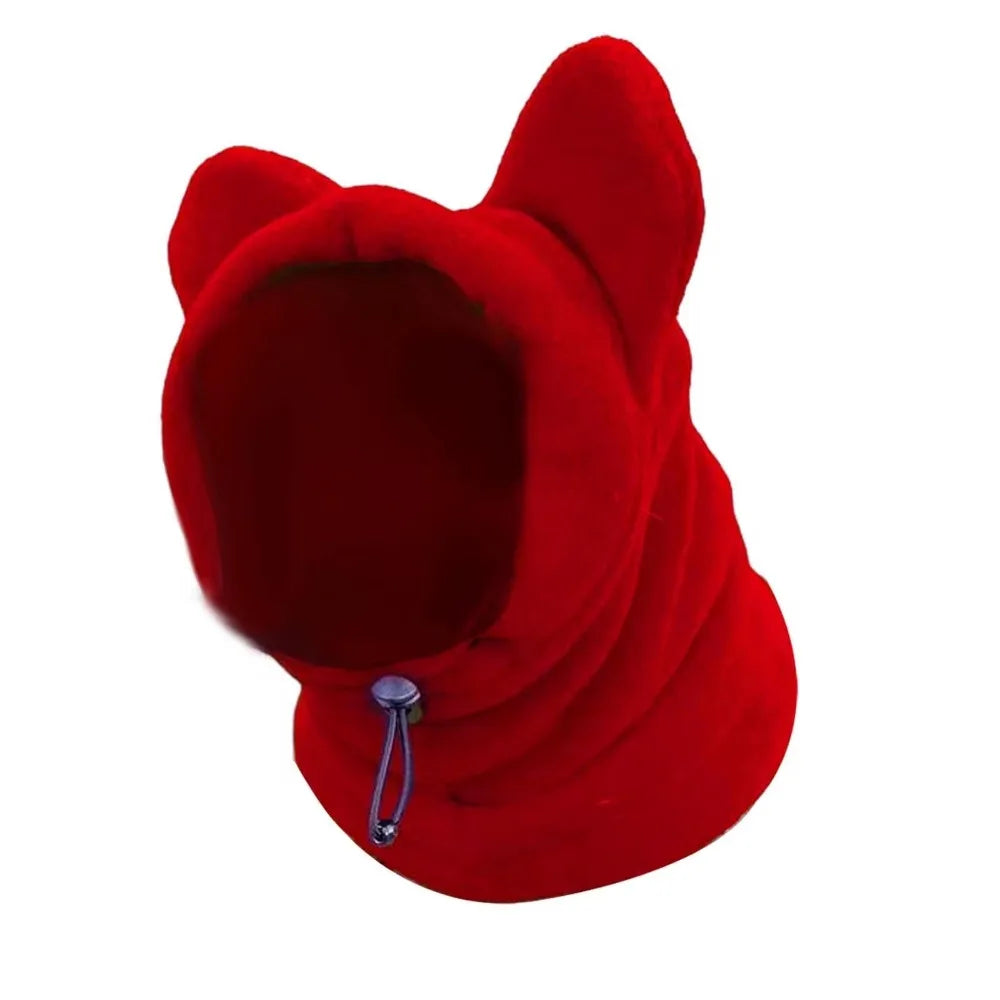 High Quality Soft Dog's Fleece Bat Hat Adjustable Pet Headwear French Dogs Winter Hats Pet Headgear Pet Supplies Cat Dog Cap