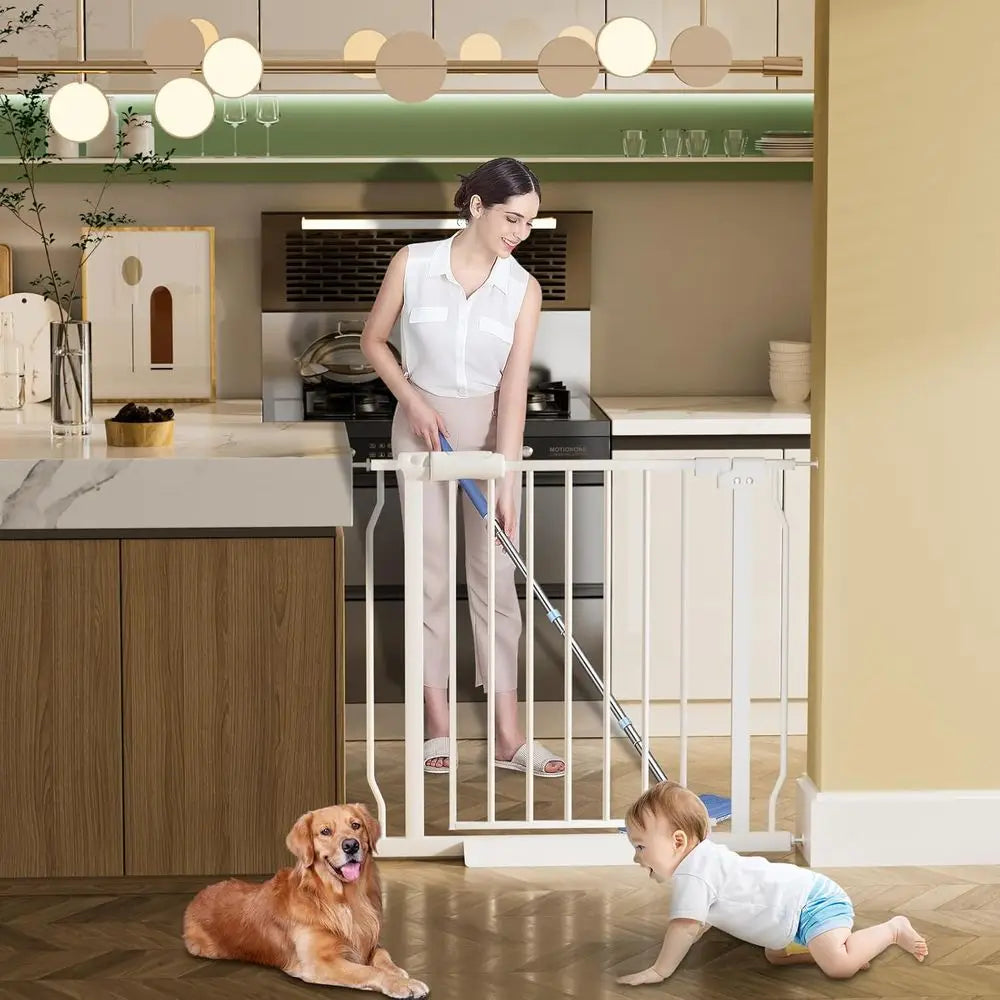 Baby Gate Extra Wide Adjustable Plastic Indoor Use